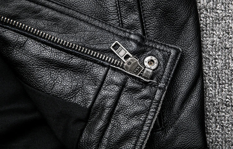 leather jacket casual denim leather coat leather coat PU washed leather, leather soft
