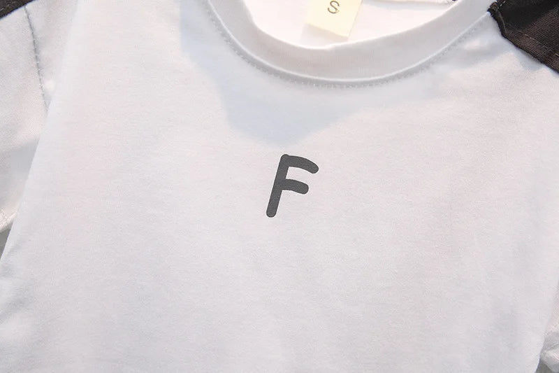 Baby Boys Clothes Sets Fashion Cotton Letter Printing T-shirts+Tooling Shorts 2pcs Kids Outfits for Infant Tracksuit
