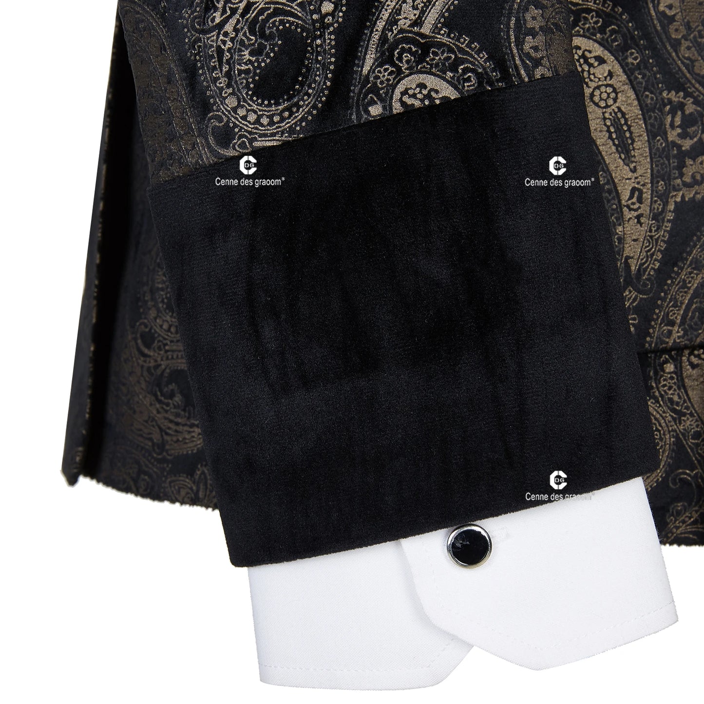 Tuxedo for Mens: Men's Suit Paisley Tuxedo For Wedding Double Breasted Shawl