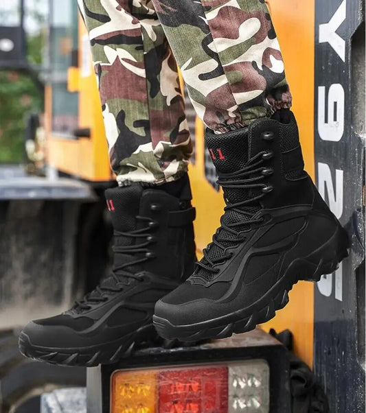 Men Military Boots s Working Safty Shoes Army Combat High-Top Militares Tacticos