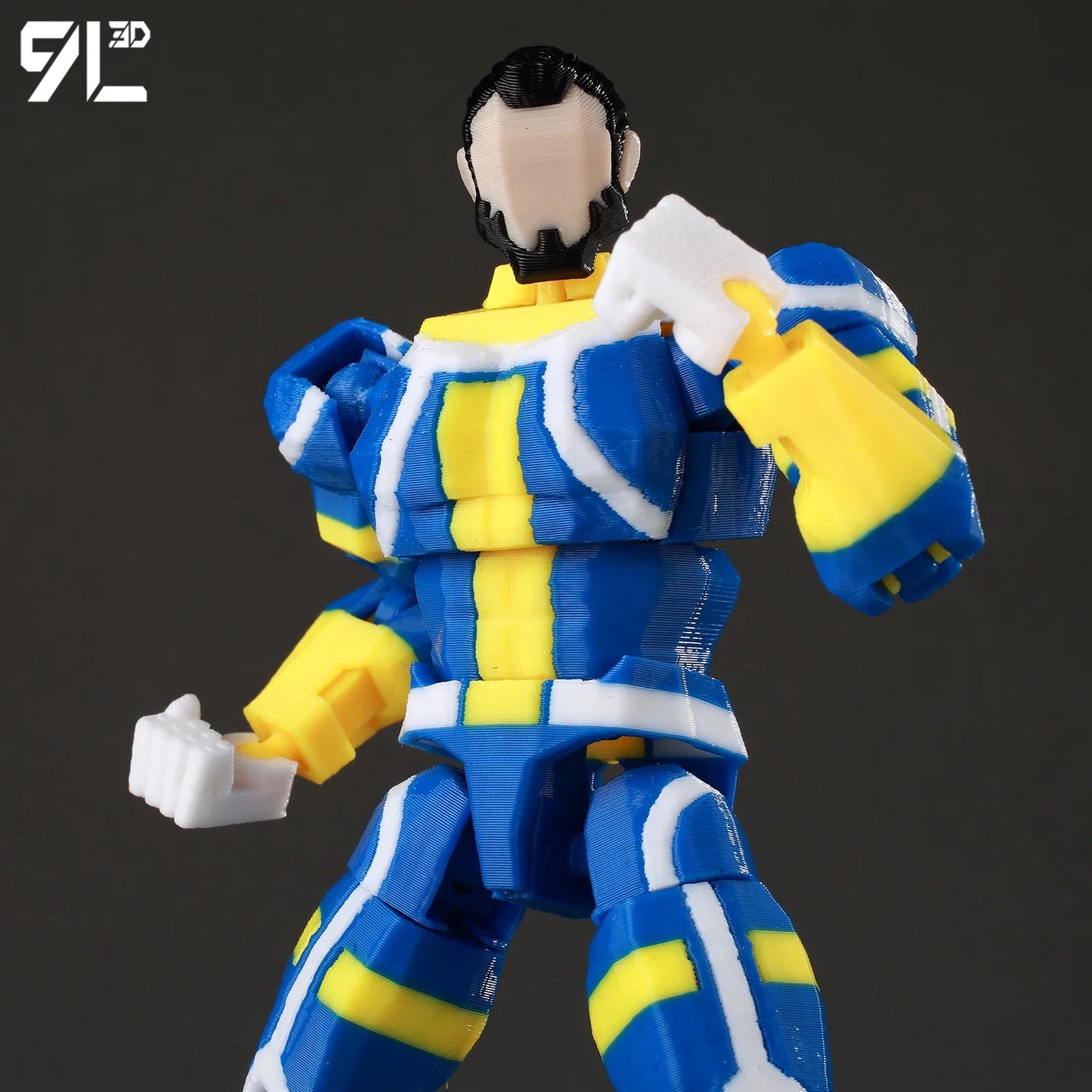 9L3D Lucky13 Invincible IMMORTAL Action Figure Dummy13 BlueYellow Suit T13 Multi-Jointed 3D Printed Collectible Toys Titan13