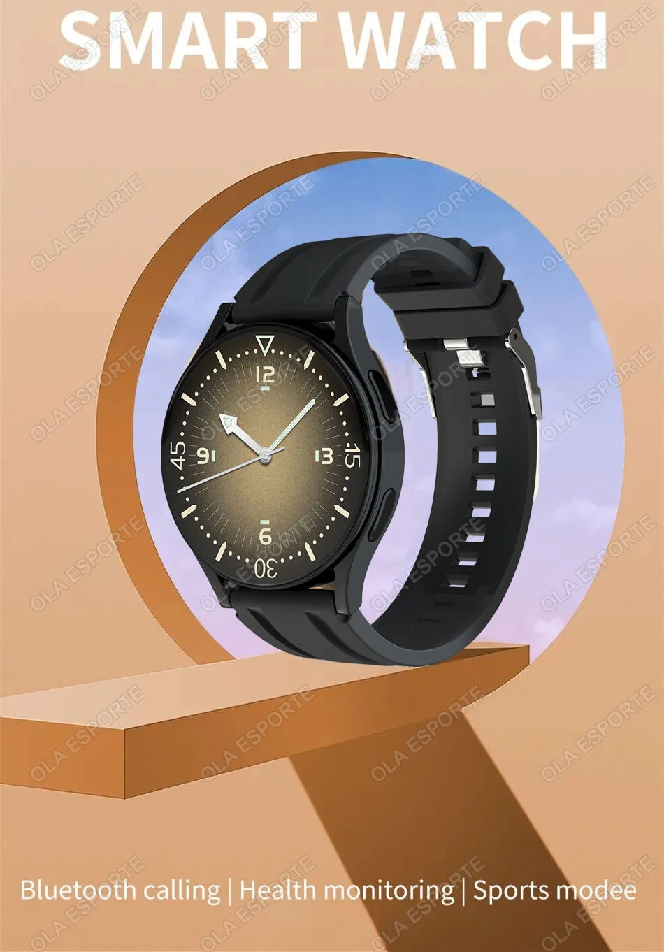 New Smart Watch 1.32 inch HD AMOLED Screen Bluetooth Call Health Monitoring Alarm Clock Fashion Watch Men Women For Android IOS