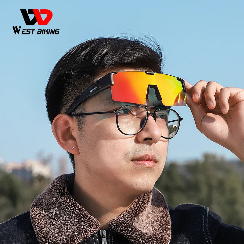 Sunglass Photochromic Cycling Glasses Men Women Fit Over Myopia Glasses