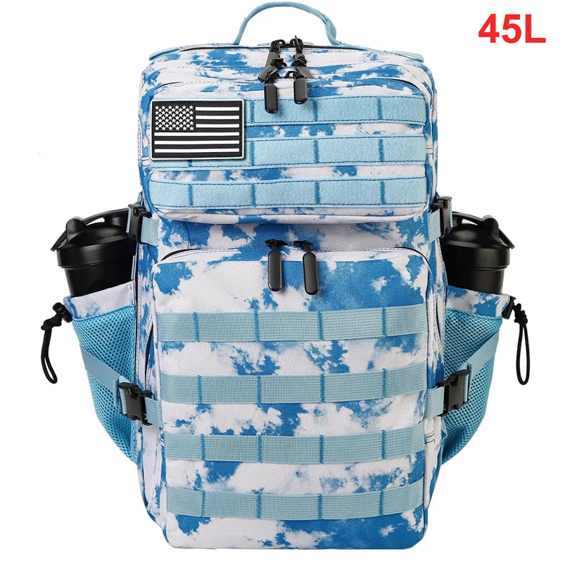 45L Tactical Backpack Men Outdoor Waterproof Sports Travel Gym Hiking Bug Out Bag Military Camping Hunting Survival Rucksack