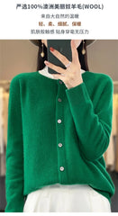 Spring and Autumn  New 100% pure merino cashmere sweater women's O-neck