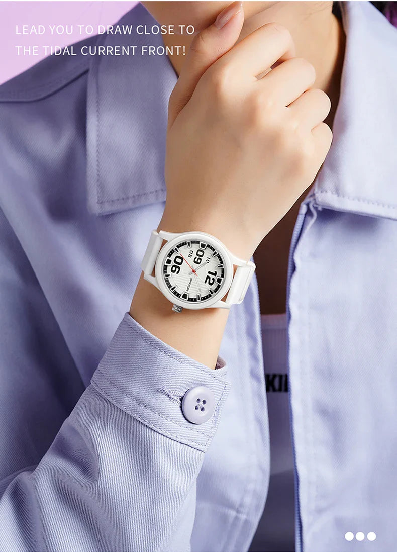 Fashion women's watches, simple casual Soft silicone strap lady watches waterproof, nurse watches for woman, ladies wristwatch