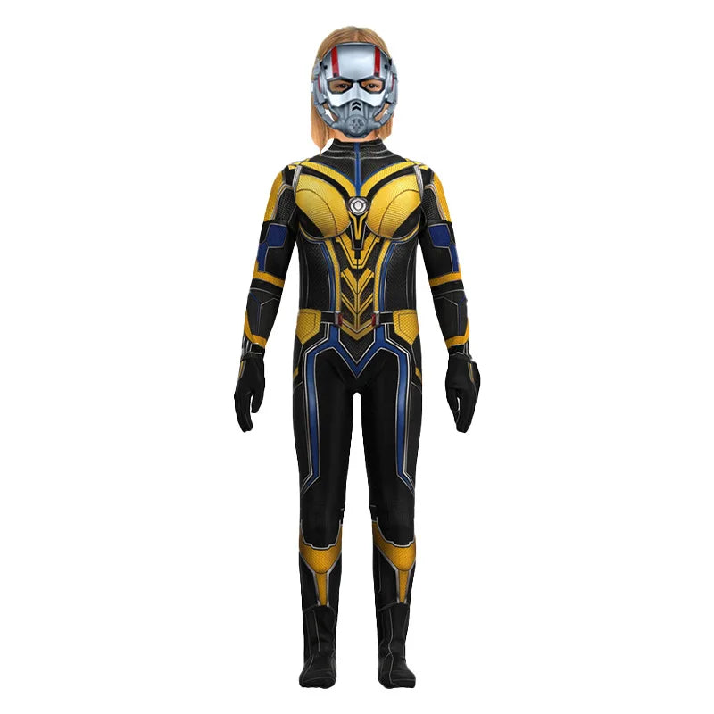 Superhero Ant Man Costume Antman And The Wasp Halloween Mask Helmet Jumpsuit Bodysuit Zentai Suit Adult Kids Quantumania Cosplay