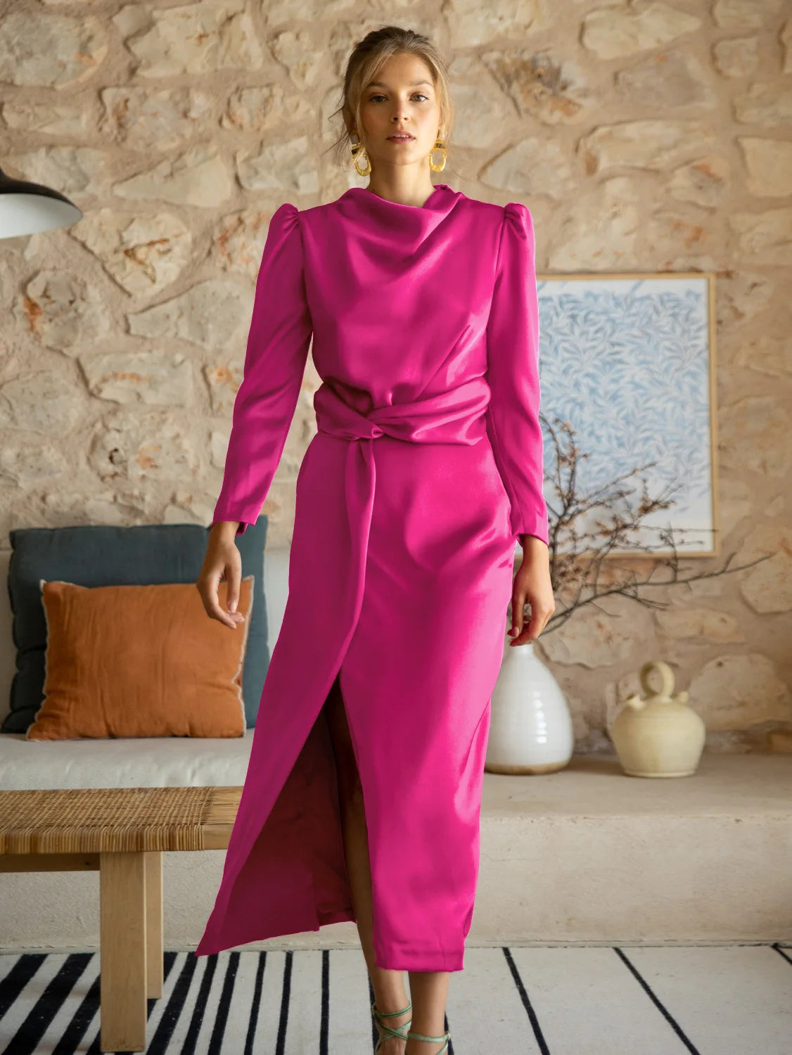 Evening Dresses: Luxury Satin Dress Elegant and Elegant Bridesmaid Dress