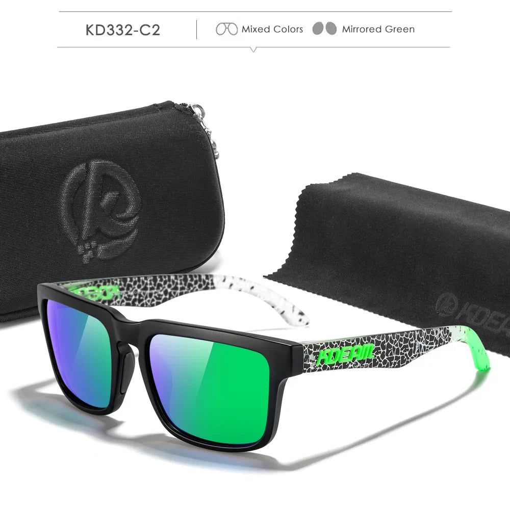 KDEAM Photochromic And Polarized Sunglasses Men Category 3 Polarized Sun Glasses Women Unique Frame Surface Eyewear With Case