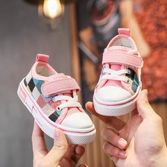 Children's Casual Shoes Toddlers Kids Canvas Sneakers for Boys Girls Fashion Classic Checkered Soft Rubber Sole Spring Autumn