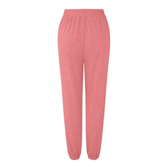 Pink Women'S Sweatpants Winter Warm Joggers Pants Workout High Waisted Wide