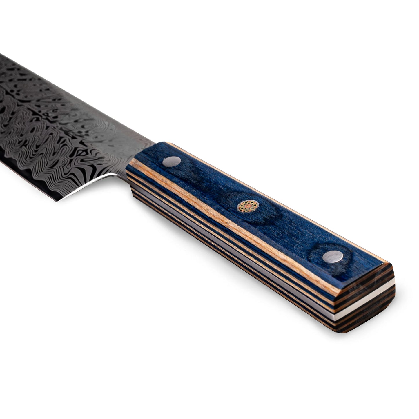Santoku  Knife Laser Damascus Pattern Kitchen Knife With Ergonomic Pakka