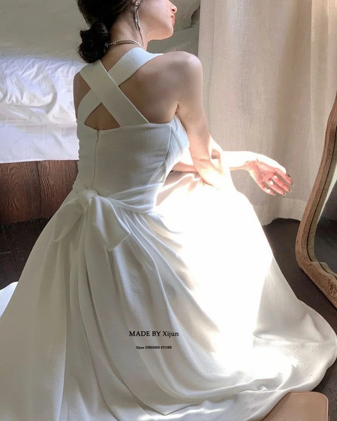 Homecoming Dresses: A-Line Prom Dress Elegant Criss-Cross Ladies Celebrity