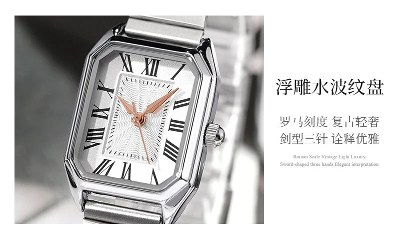 Dropshipping Luxury Women Quartz Watch Casual Fashion  Stainless Steel Strap Wristwatch Relojes Para Mujer Ladies Gifts