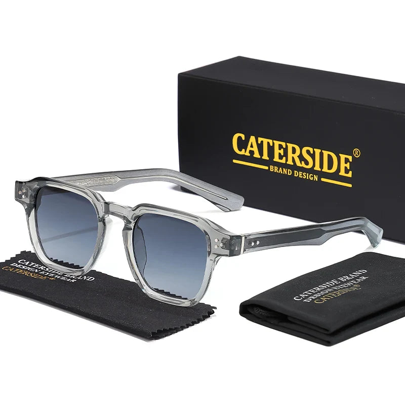 CATERSIDE Square Fashion Sunglasses Men Core Insert Temple Luxury Brand Sun Glasses Women Travel Beach Party Festival Gifts