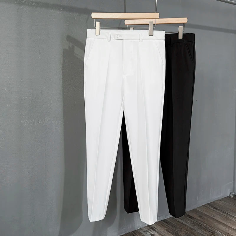 Suit Pants Men Fashion Business Draped Casual Slim Classic Male Clothing
