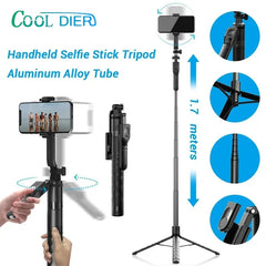 1.7M Wireless Selfie Stick Tripod Foldable Stand For Gopro Action