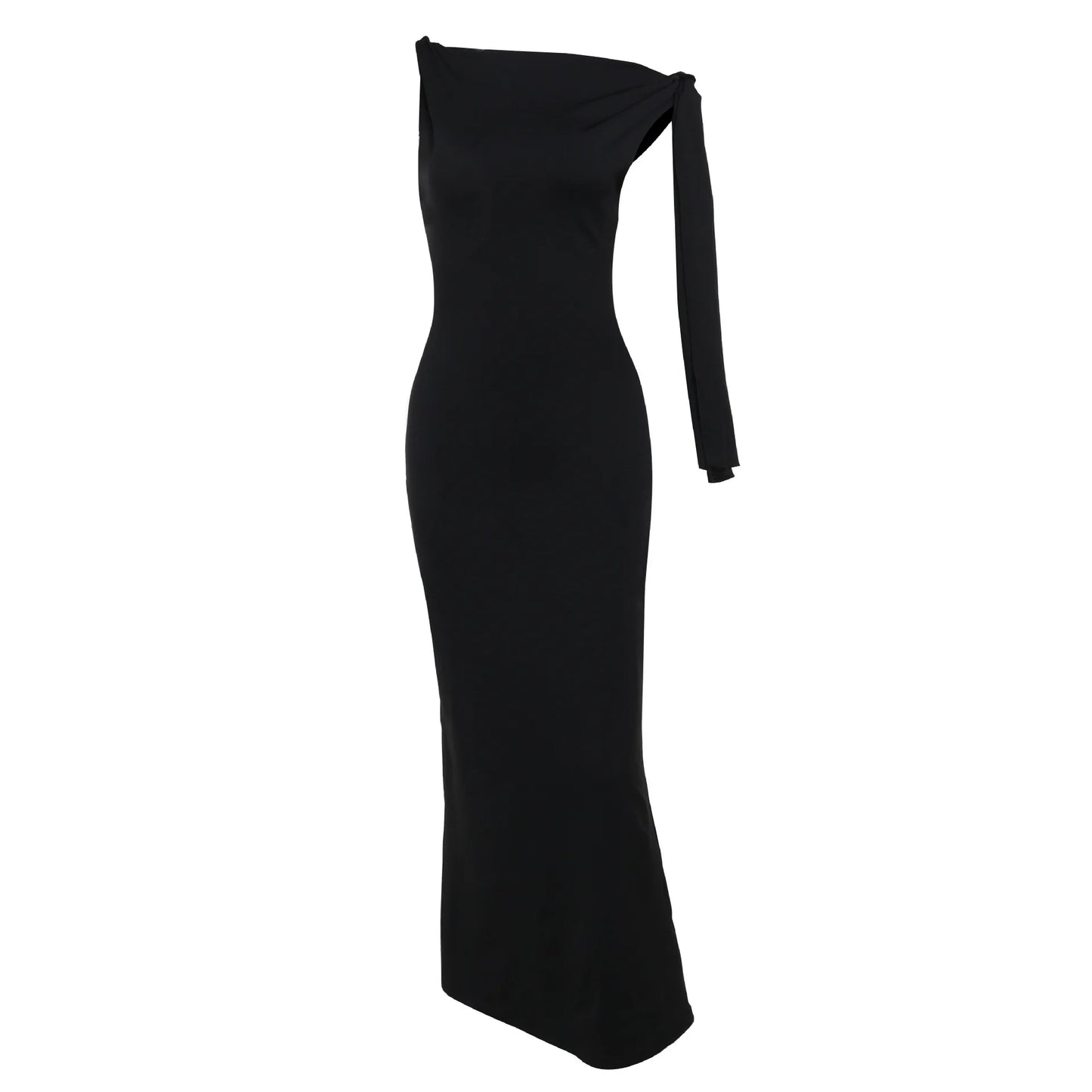 Evening Dresses: Long Dress Fashionable Style Simple Tie up Dress Women