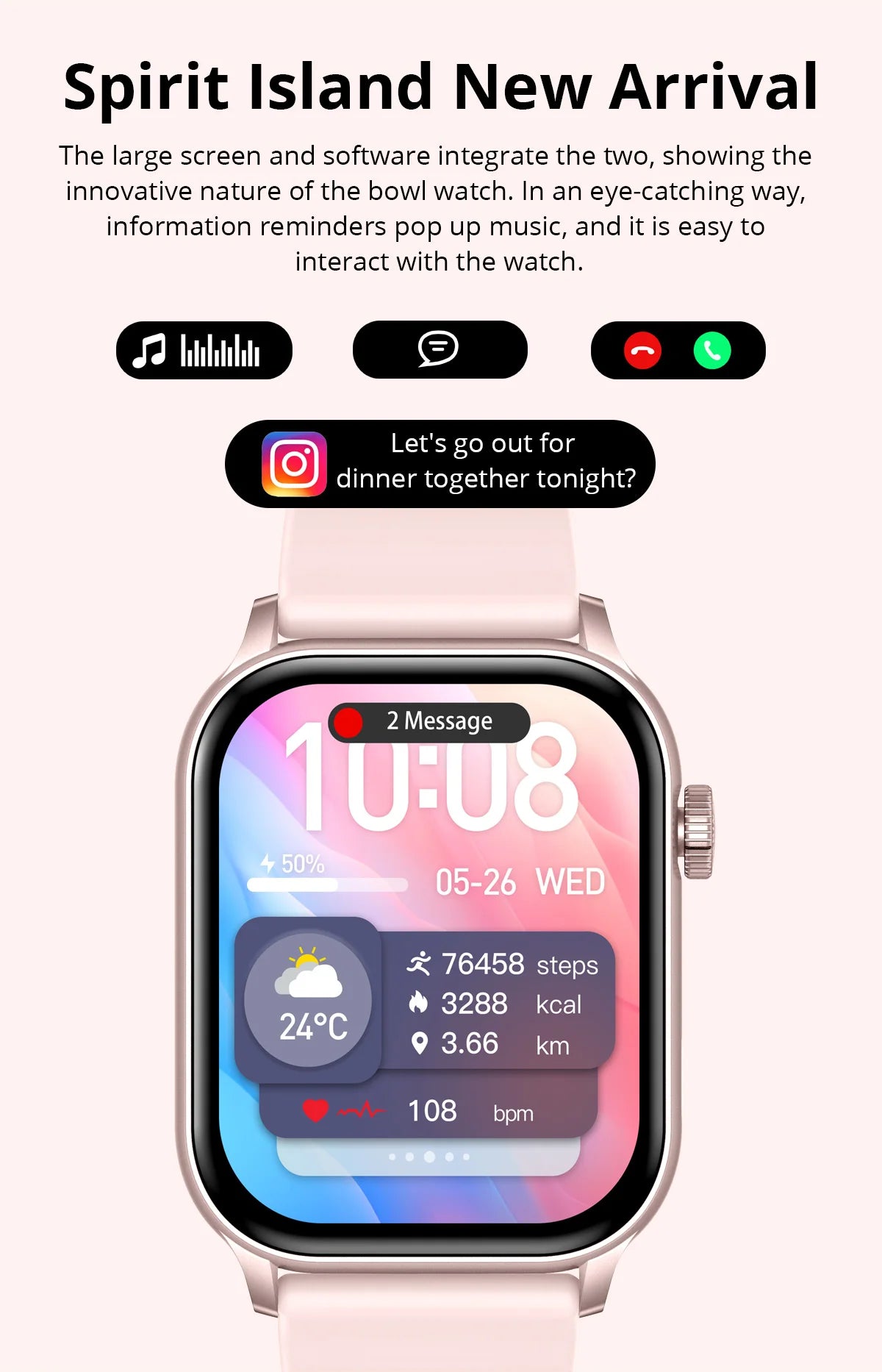 2024 COLMI P78 1.95'' HD AMOLED Smartwatch Flashlight Voice Calling 100+ Sports Modes Health Monitoring Smart Watch Men Women