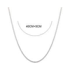 Silver Colour Sparkling Clavicle Chain Choker Necklace Collar For Women Fine Jewelry