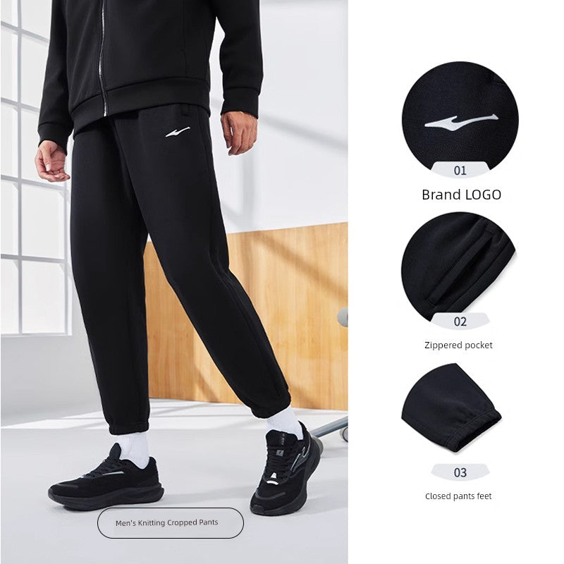 Men Jogger Pants Cropped Breathable Sports Pants