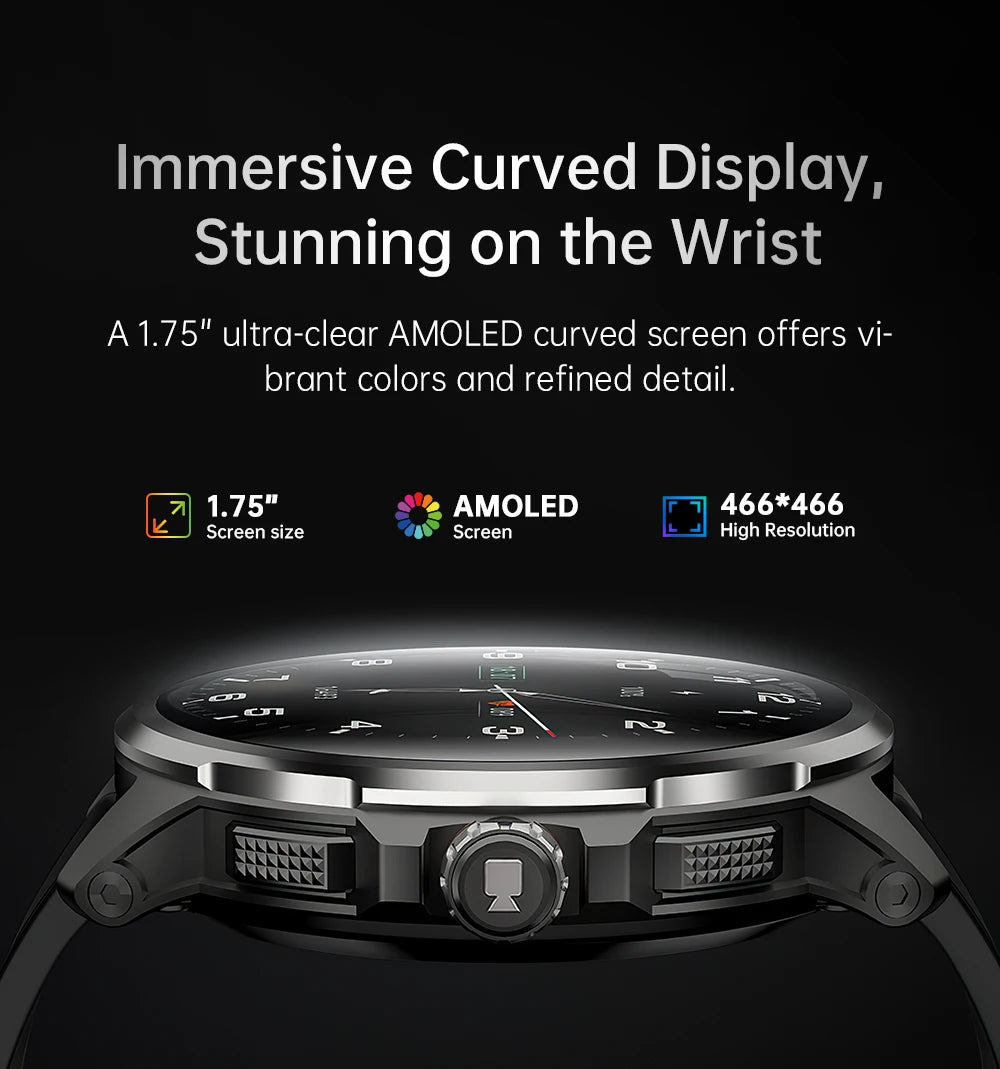 KUMI Watch X3 Pro Android 4G WiFi Smartwatch, 1.75" AMOLED, GPS, 200MP Camera, 32GB, Waterproof, Fitness Tracking Smart Watch