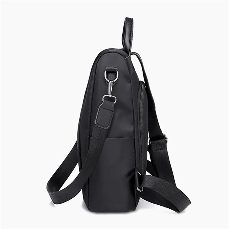 Casual Oxford Backpack Women Black Waterproof Nylon School Bags For Teenage Girls High Quality Fashion Travel Tote Packbag