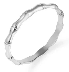 Stainless Steel Inlaid Zircon Bangle Round Bracelets