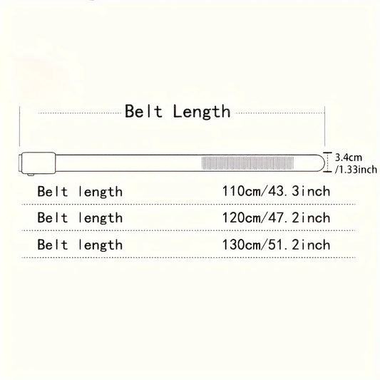 Fashionable men's High-Quality leather Belt with Automatic Buckle, Suitable for Young and Middle-Aged Gentlemen