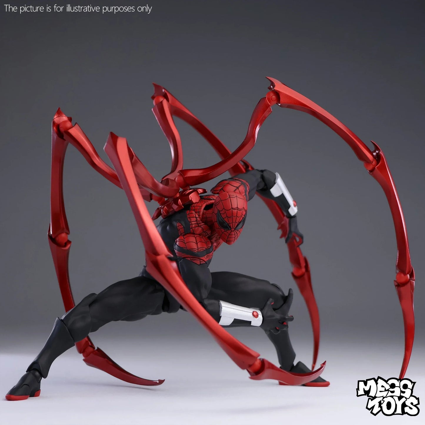 Hot Mess Toys Superior Spider Man Doctor Octopus Messtoys Peter Parker Spiderman Neighbor Anime Action Figure Gifts children's t