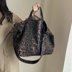 Women's Bag Leopard Print Canvas Fashionable Crossbody Bag