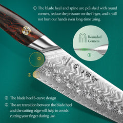 8.3 Inch Chef Knife 73 Layers Damascus Steel Kitchen Knife Cooking