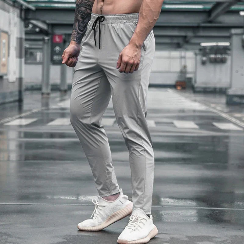 Men Sport Trousers with Pockets Running Workout Pants Quick Dry Training Jogger