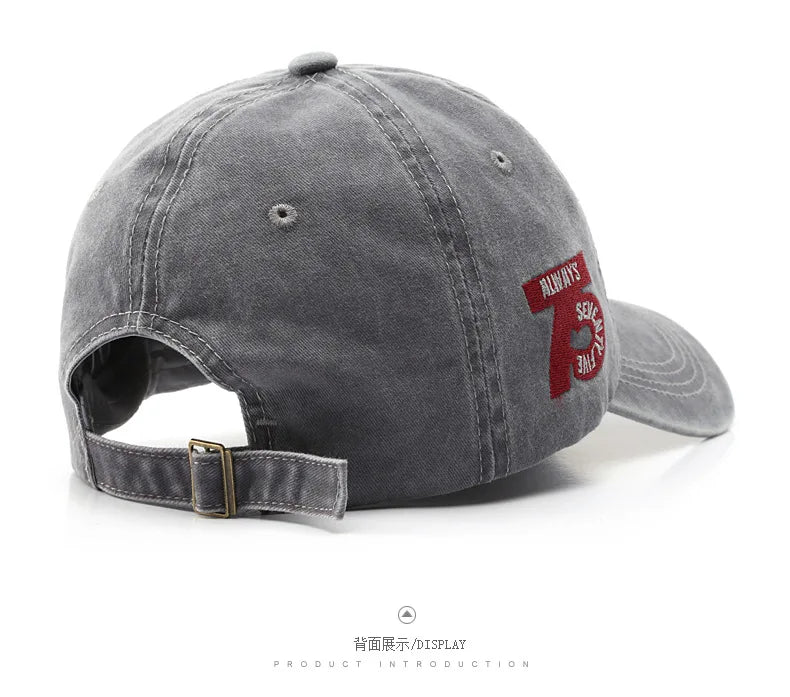 Women Men Baseball Cap Fashion Letter Embroidery Snapback Hat Vintage Washed