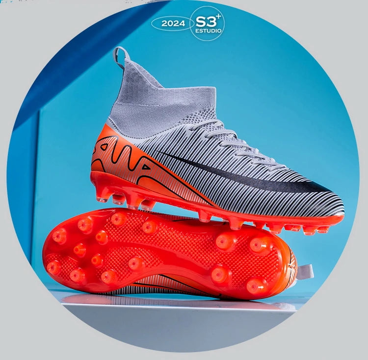 Professional Men Soccer Shoes FG/TF  Football Boots Cleats Breathable  Outdoor