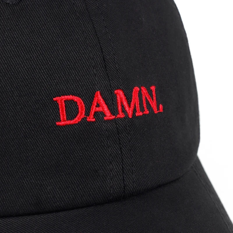 DAMN Hats for men and woman Embroidered DAMN. Dad Hat Hip Hop Stitched Kendrick lamar Unstructured Rapper Snapback Baseball Cap