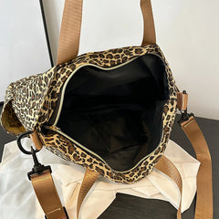 Women's Shoulder Bag Leopard Print Casual Shopping Bag Large Capacity