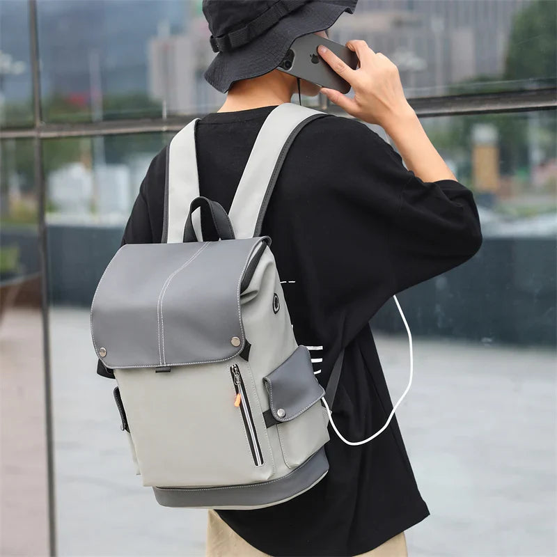 USB Charging Urban Man Backpack Waterproof Rucksack Men's Laptop Backpack Large Computer Backpack for Business Office Outdoor
