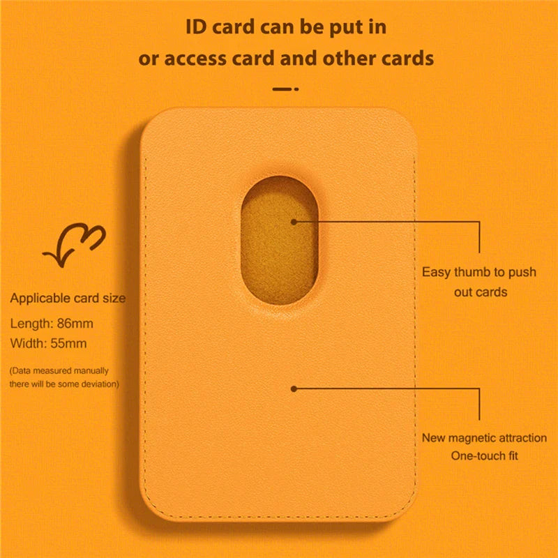 For Magsafe Wallet Card Holder Case For Apple iPhone 17 16 15 14 13 12 Pro Max Magnetic Leather Bag Adsorption Cover Accessory