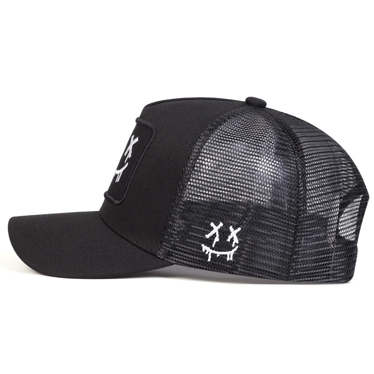 Unisex XX Smiling Face Embroidery Baseball Net Caps Spring and Summer Outdoor Adjustable Casual Hats Sunscreen Hat