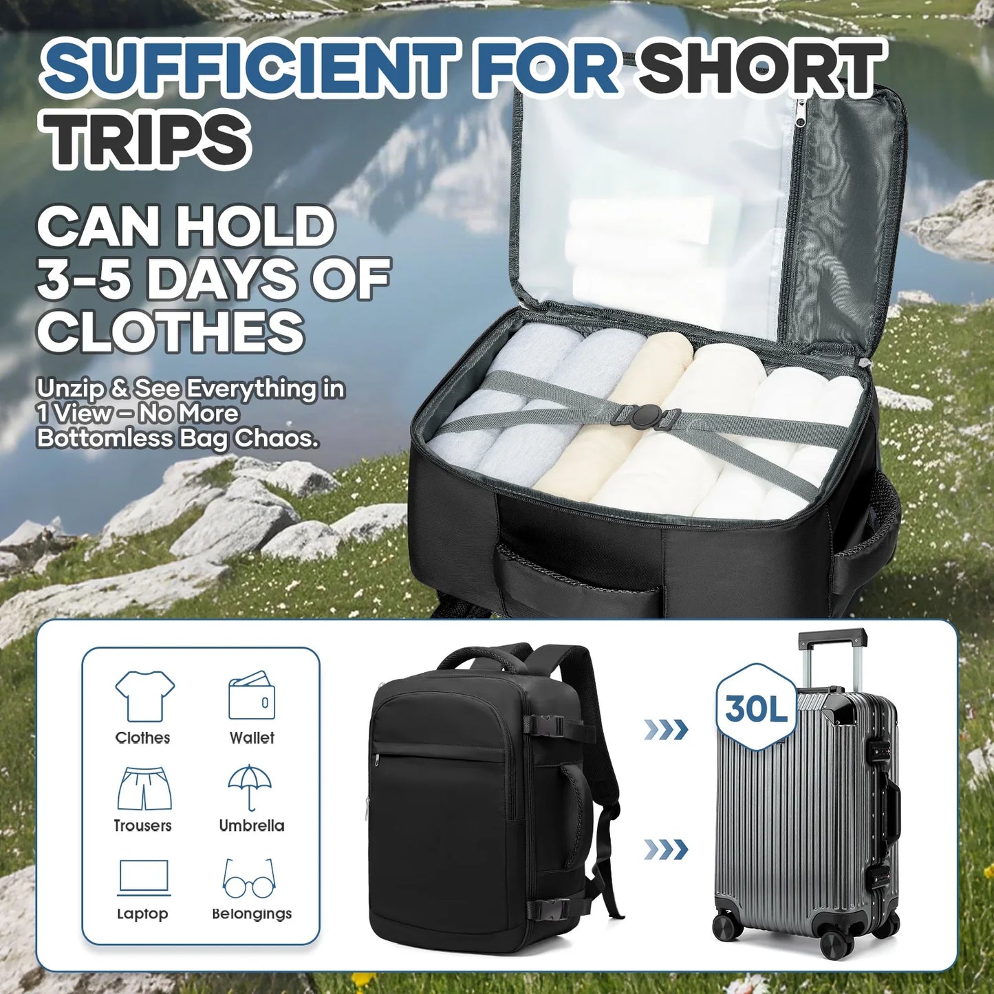 Under Seat Travel Backpack Ryanair 40x20x25 Airplane Travel Backpack Convenient Outdoor Men Laptop Backpack Outdoor Carry-On Bag