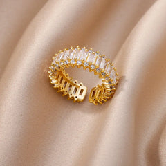 Wedding Rings For Women Gold Color Open Finger Ring Party Jewelry