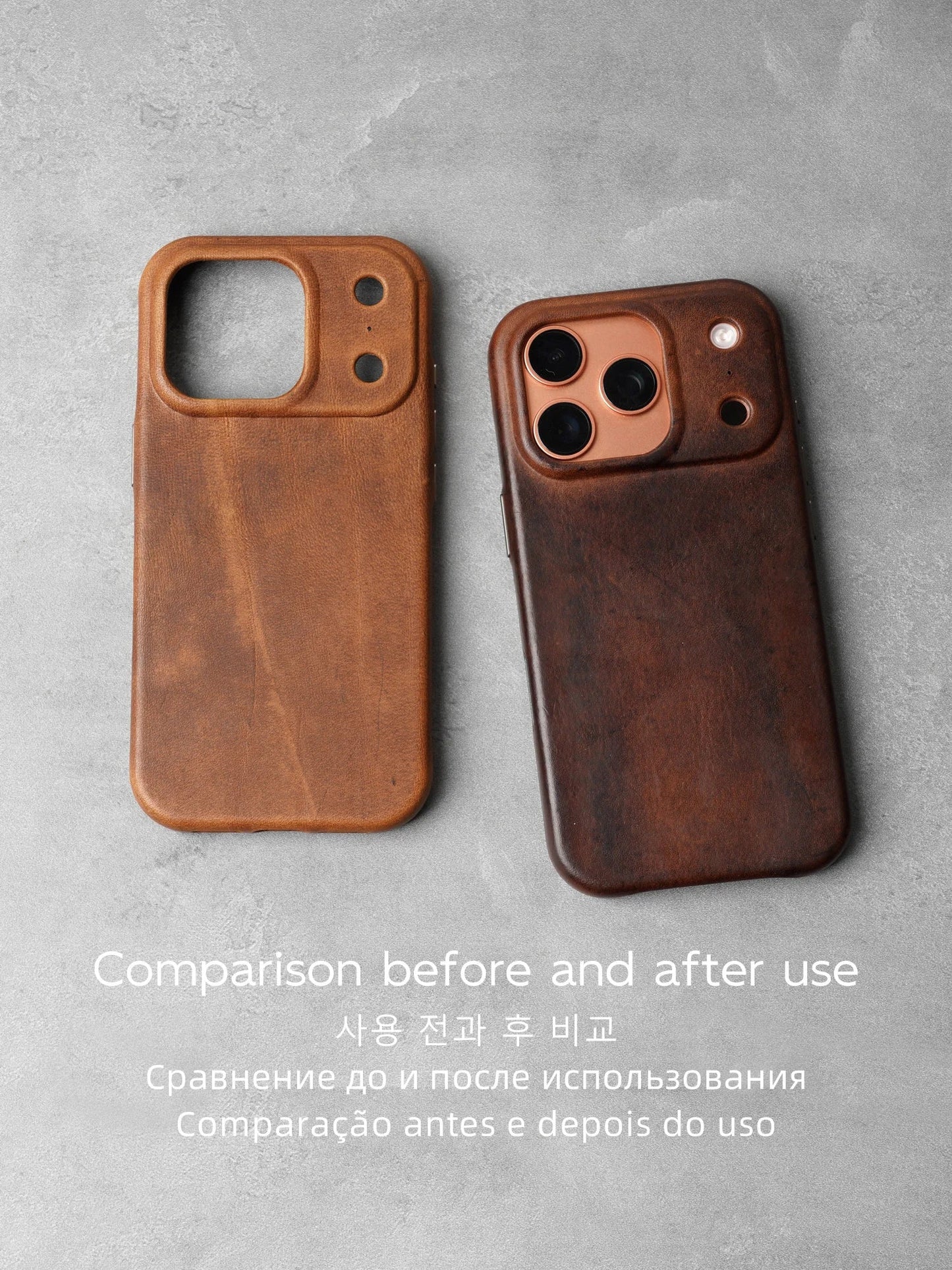 Genuine Leather Case for iPhone 17 16 Pro Max 15 Genuine Leather Handmade Phone Cover