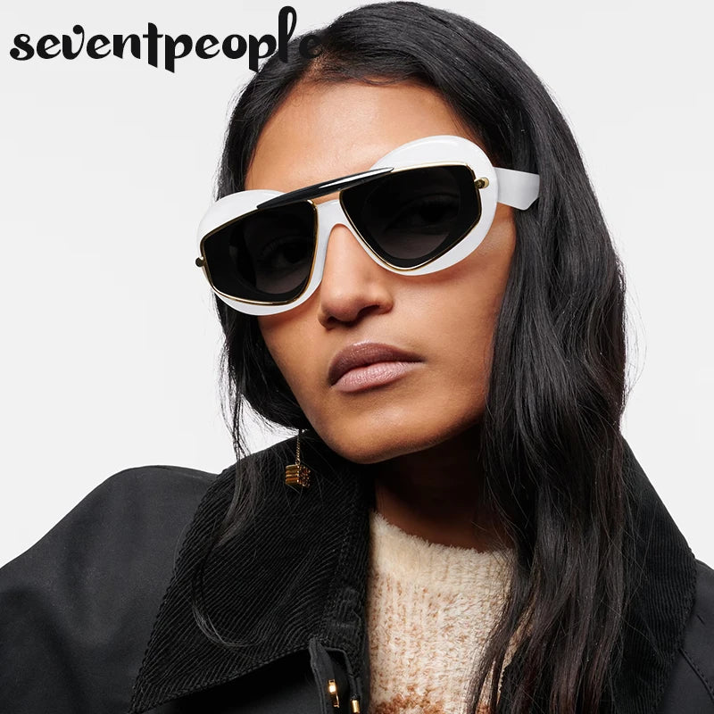 Sunglasses Women Brand Designer Fashion Oval Sunglasses