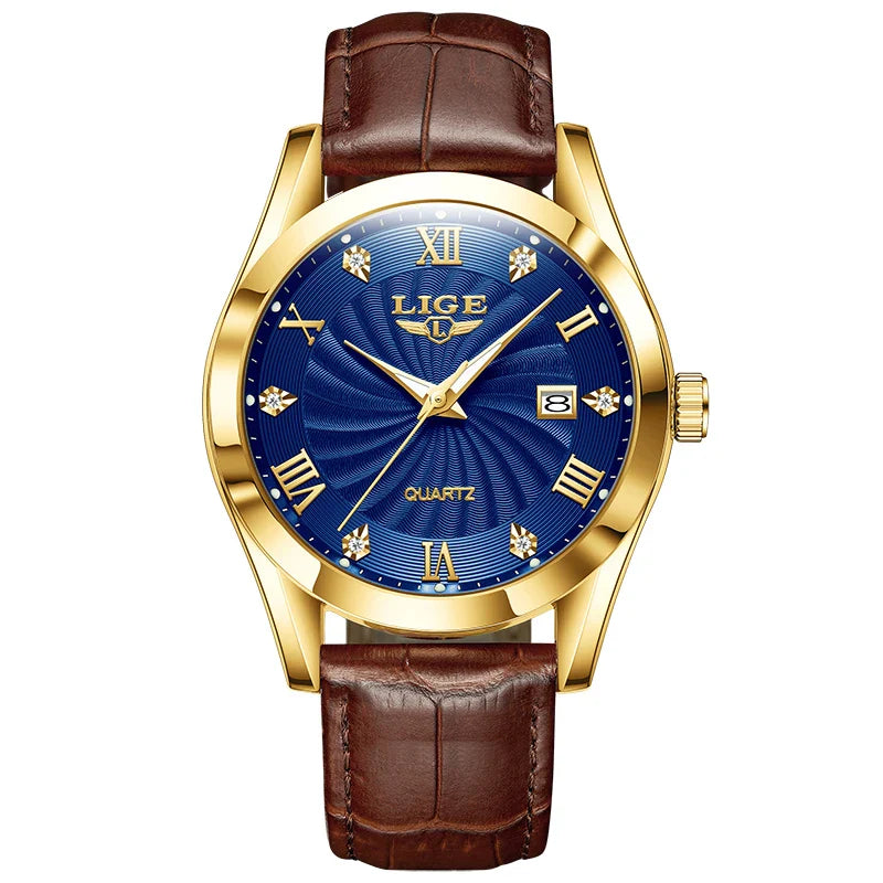 LIGE Women Watch Fashion Leather Military Sport Waterproof Watches For Women Top Brand Luxury Women's Bracelet Watch Reloj Mujer