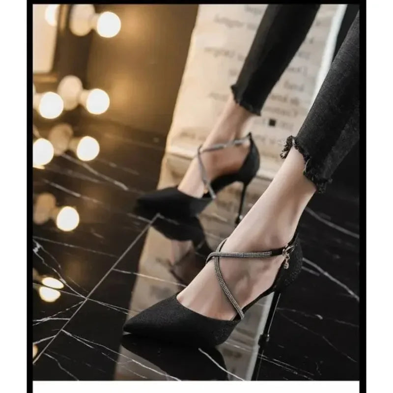 2024 New fashion summer women Sexy Stiletto High Heels pumps Ladies Pointed Toe Shallow Party Shoe for wedding women black shoes