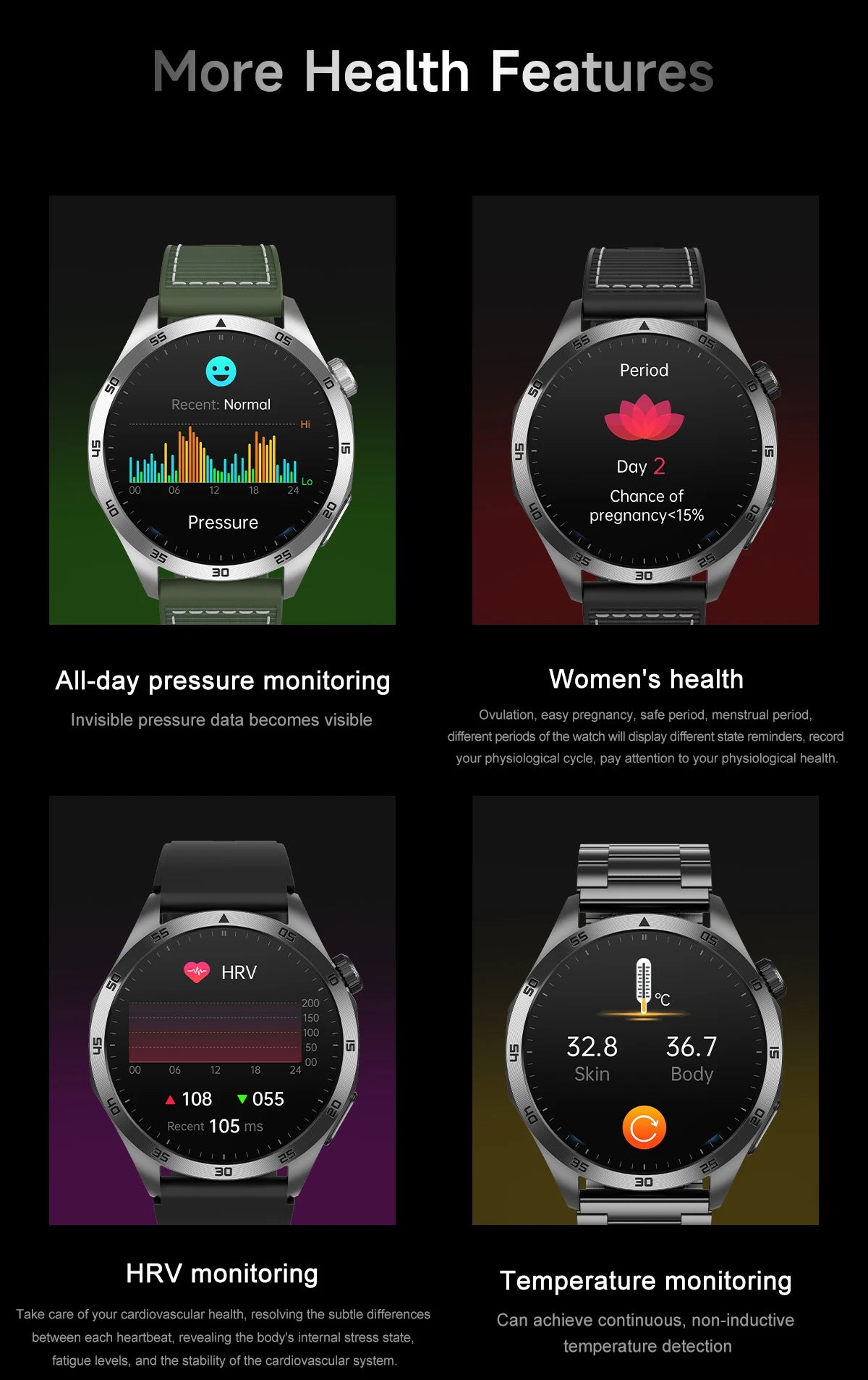 GUHUAVMI NEW Fashion Health Expert Laser iagnosis Smart Watch Men ECG+PPG Three highs  Blood Pressure Heart Rate HD Call Watches