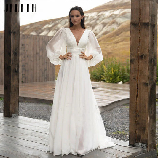 White Bridesmaid Dresses: Wedding Dress Bridal Long A Line Backless Beach