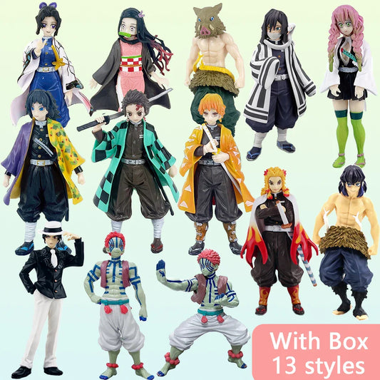 16cm Anime Demon Slayer Kimetsu no Yaiba Figure Kamado Tanjirou Action Figure Agatsuma Zenitsu Nezuko Warrior PVC Doll Model Toy