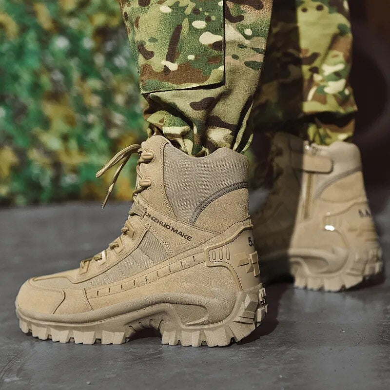 Footwear Military Tactical Mens Boots Special Force Leather Desert Combat Ankle Boot